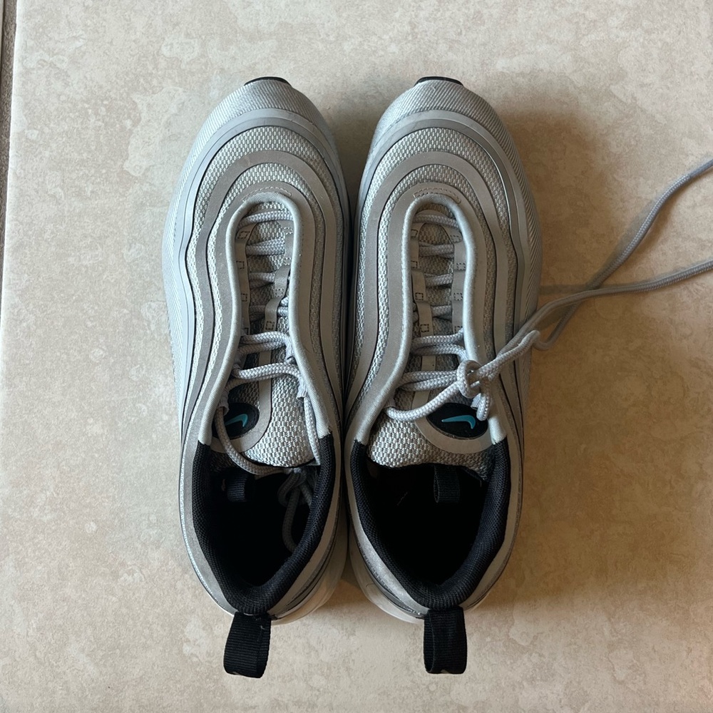 Nike Air Max chrome and silver shoes